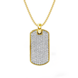 3.2 TCW Round Lab-Grown Diamond Dog Tag Necklace For Him 1