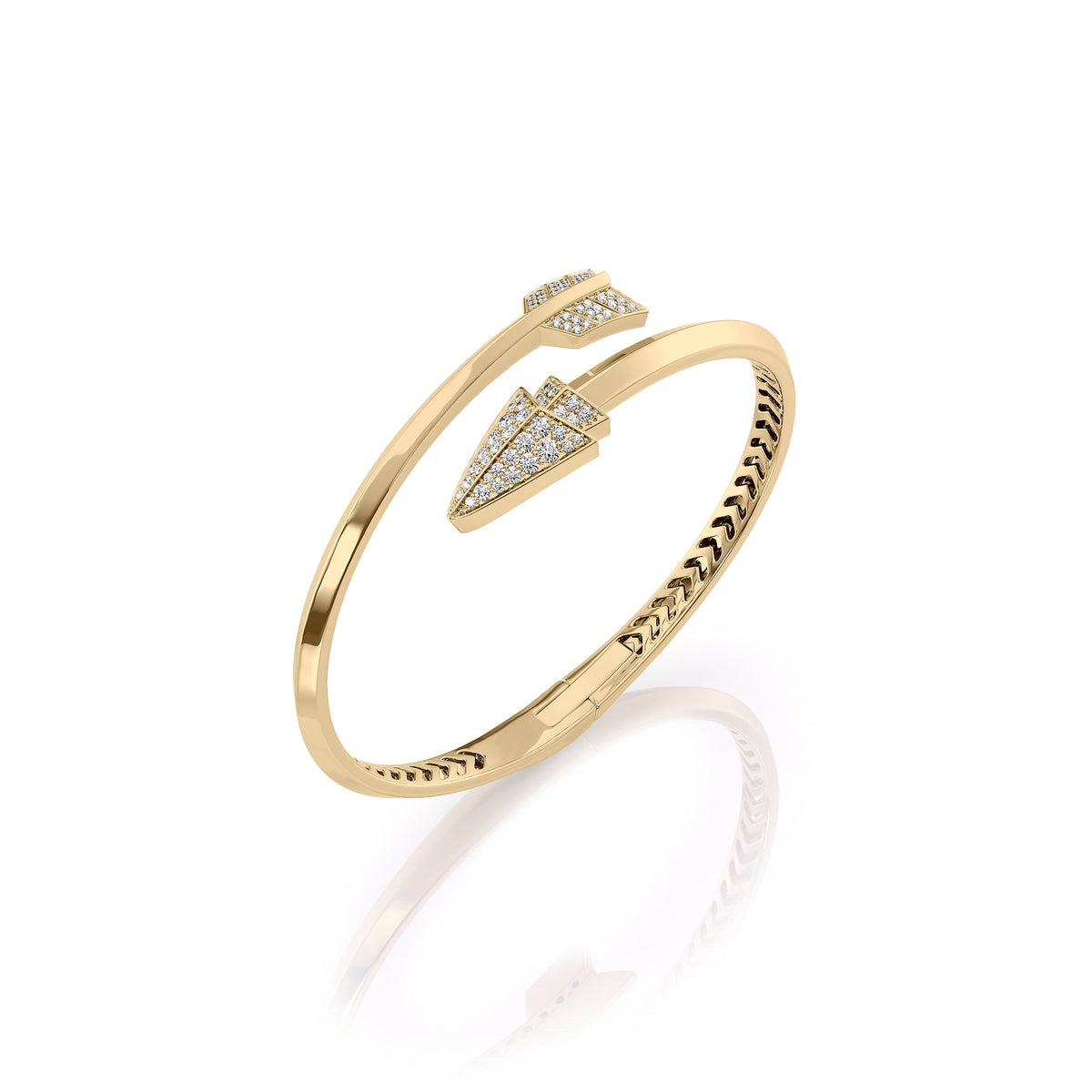 0.6 TCW Round Shaped Lab-Grown Diamond Bangle Bracelet 3