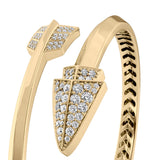 0.6 TCW Round Shaped Lab-Grown Diamond Bangle Bracelet 4