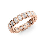 2 TCW Emerald Cut Lab-Grown Diamond Bezel Full Eternity Wedding Band