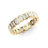 2 TCW Emerald Lab-Grown Diamond Bezel Full Eternity Wedding Band