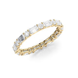 2 TCW East West Emerald Lab-Grown Diamond Full Eternity Wedding Band