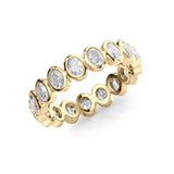 1.7 TCW Oval Lab-Grown Diamond Bezel Full Eternity Wedding Band