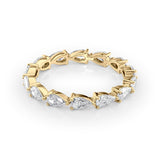 1.5 TCW East West Pear Lab-Grown Diamond Full Eternity Wedding Band