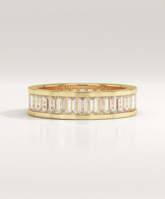 1.8 TCW Baguette Lab Grown Diamond Full Eternity Wedding Band (US Size 5 Ready To Ship)