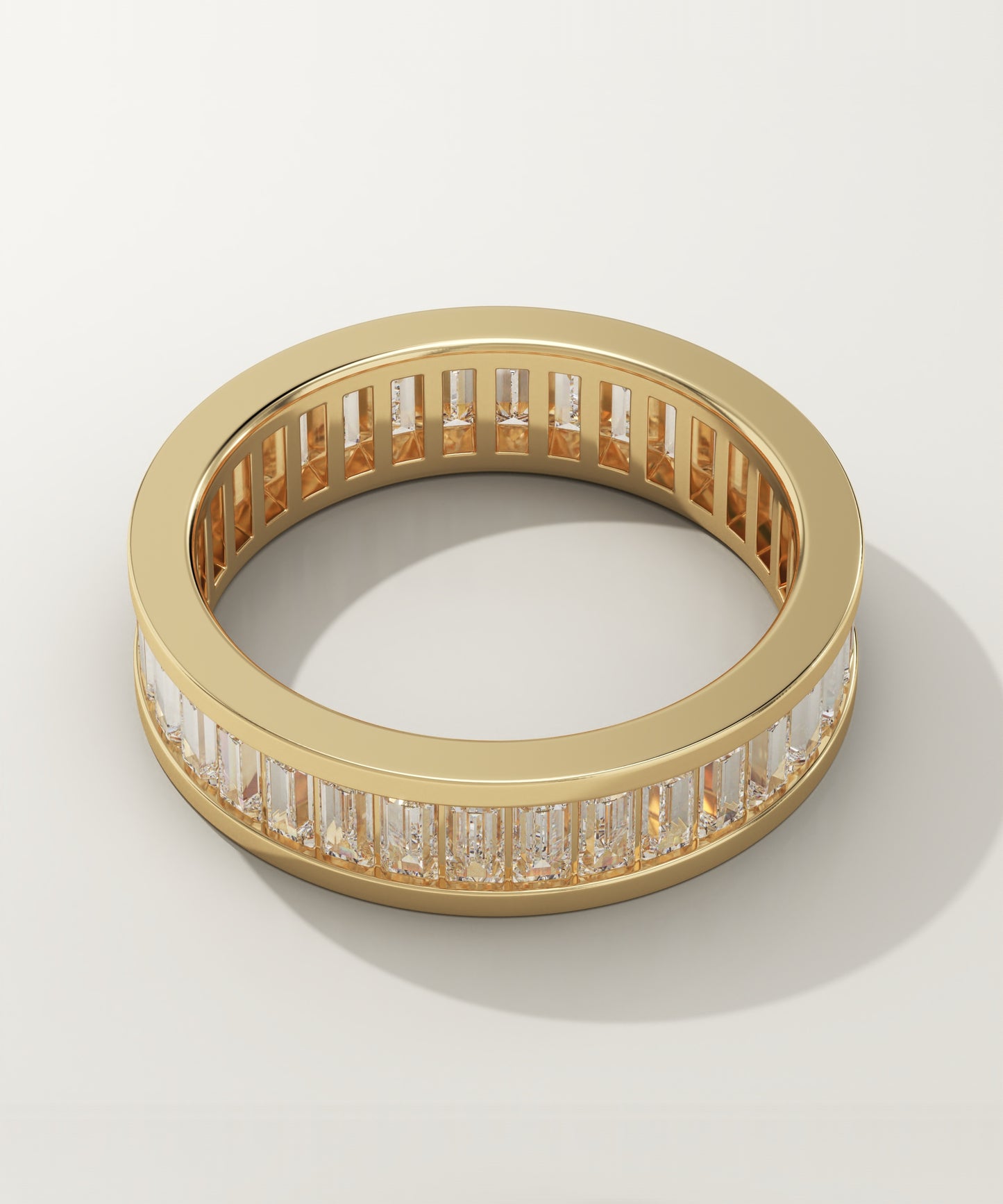 1.8 TCW Baguette Lab Grown Diamond Full Eternity Wedding Band (US Size 5 Ready To Ship)