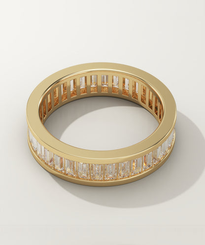1.8 TCW Baguette Lab Grown Diamond Full Eternity Wedding Band (US Size 5 Ready To Ship)