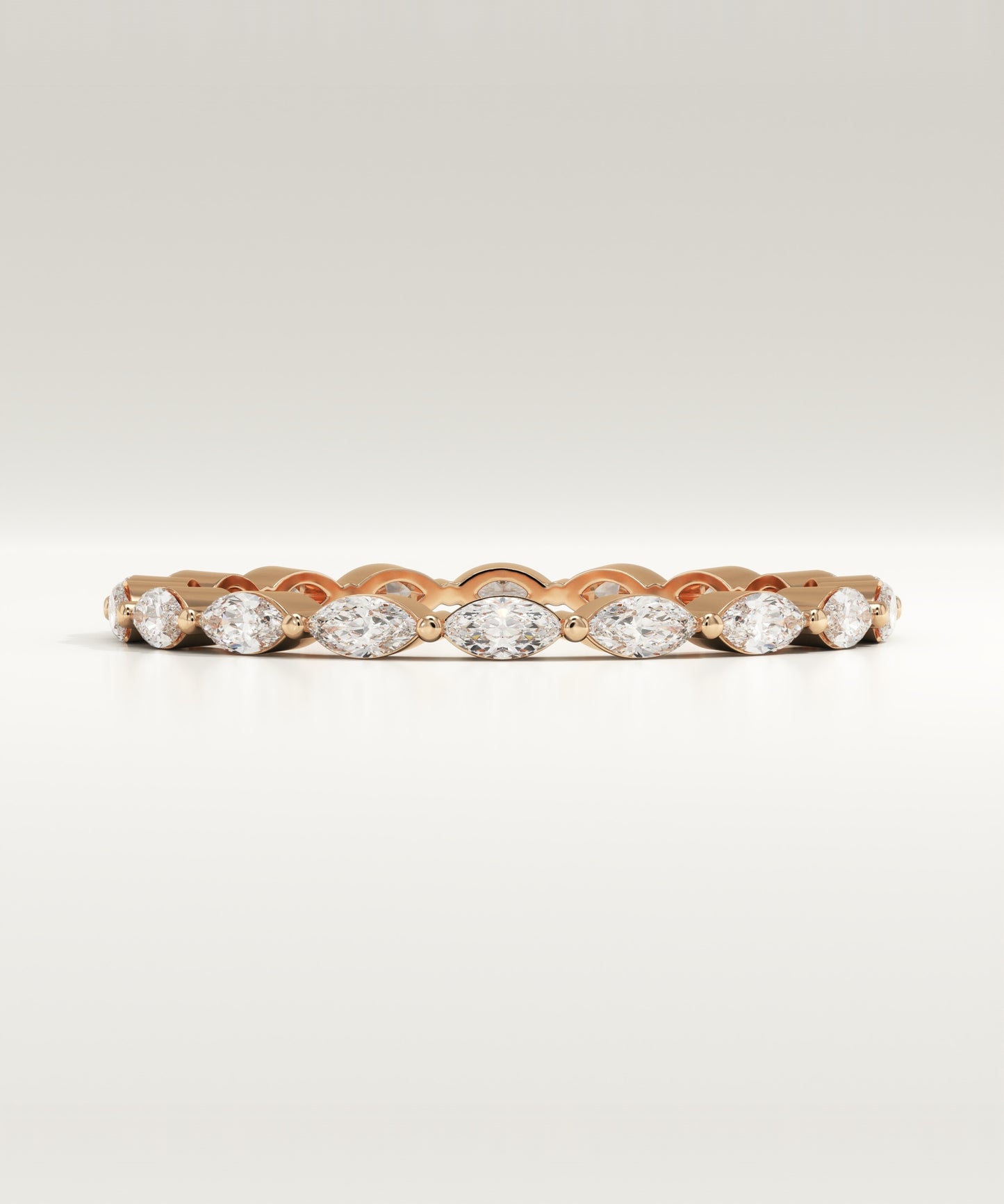 0.5 TCW Marquise Moissanite Full Eternity Wedding Band (US Size 6 Ready To Ship)