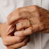 Signet Rectangular Wedding Band