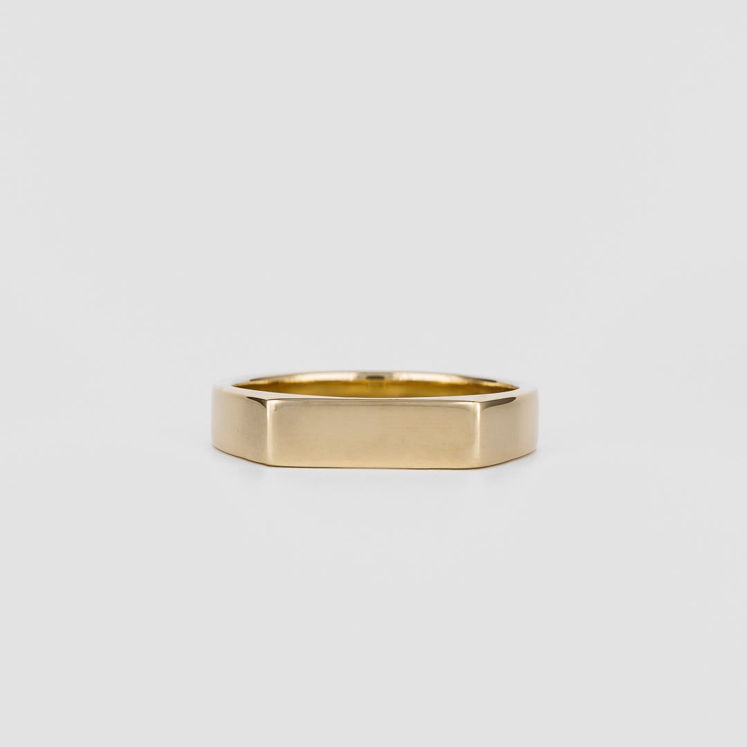Signet Rectangular Wedding Band