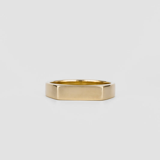 Signet Rectangular Wedding Band