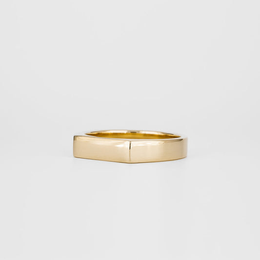 Signet Rectangular Wedding Band