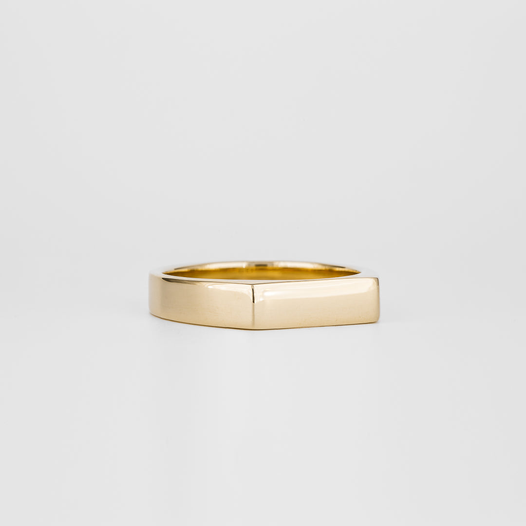 Signet Rectangular Wedding Band