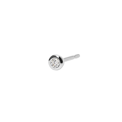 0.03 TCW Round Lab-Grown Diamond Bezel Stud Earrings