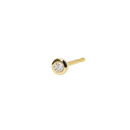 0.03 TCW Round Lab-Grown Diamond Bezel Stud Earrings