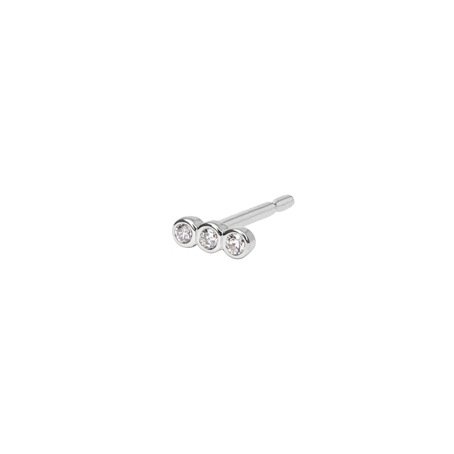 0.03 TCW Round Lab-Grown Diamond Bezel Stud Earrings