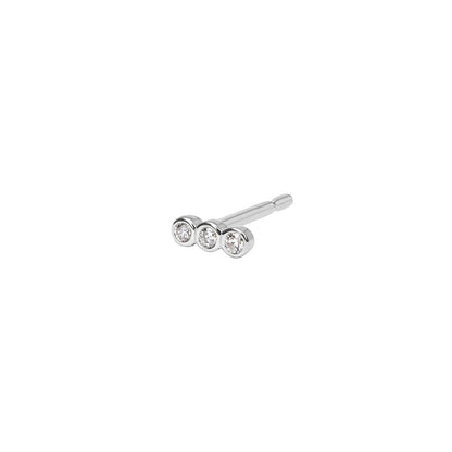 0.03 TCW Round Lab-Grown Diamond Bezel Stud Earrings