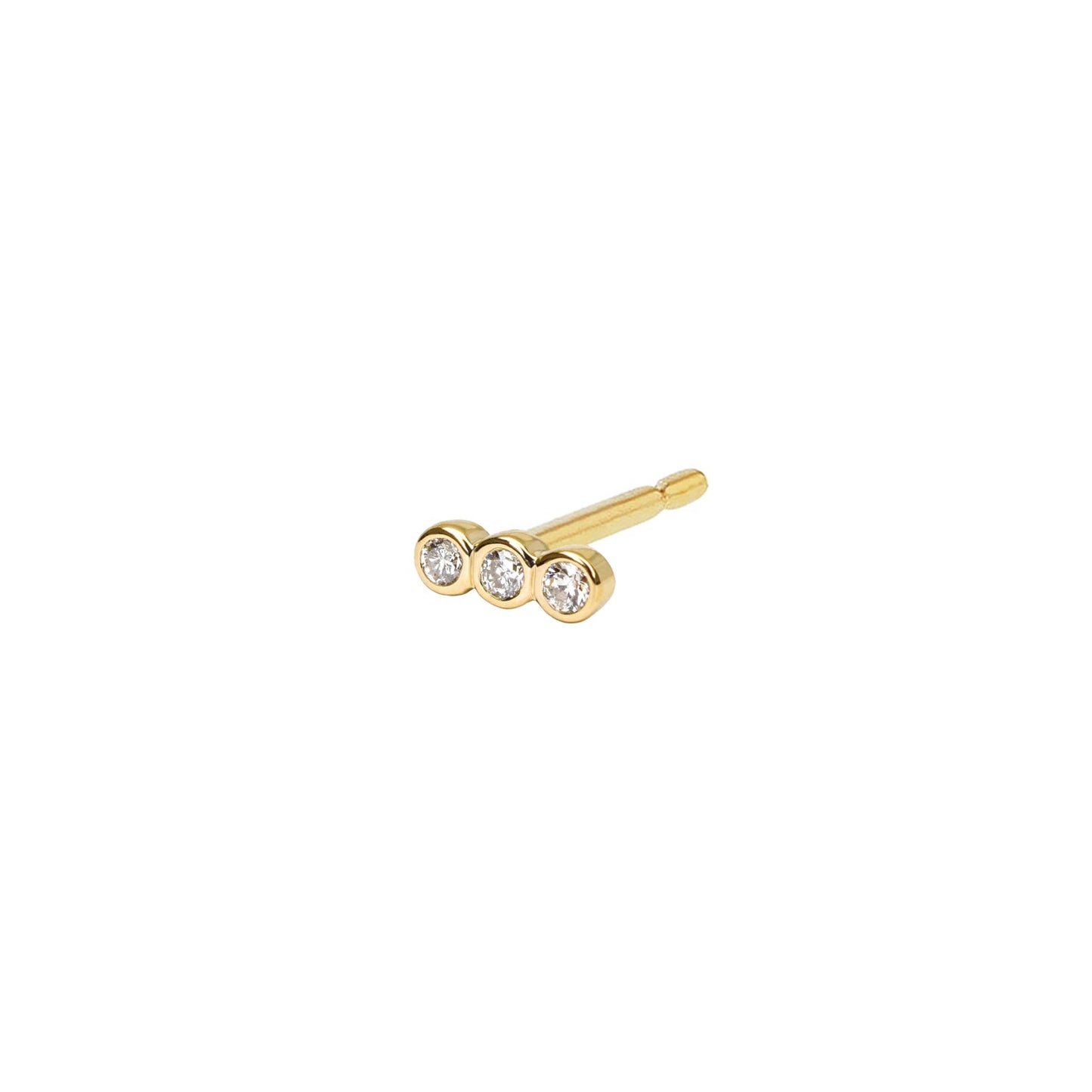 0.03 TCW Round Lab-Grown Diamond Bezel Stud Earrings