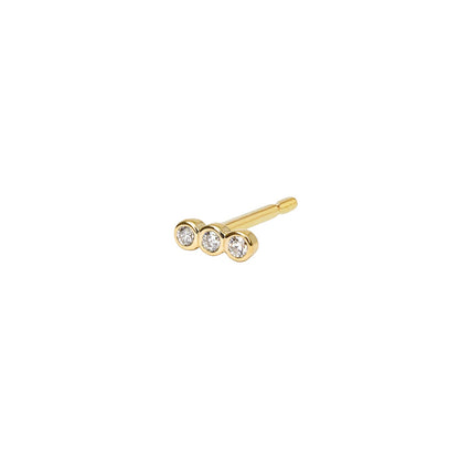 0.03 TCW Round Lab-Grown Diamond Bezel Stud Earrings