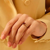 1 CT Oval Cut Pave January-Garnet Birthstone Engagement Ring