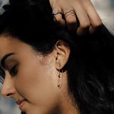0.4 TCW Round Lab-Grown Diamond Chained Drop Earrings