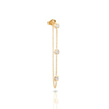 0.4 TCW Round Lab-Grown Diamond Chained Drop Earrings