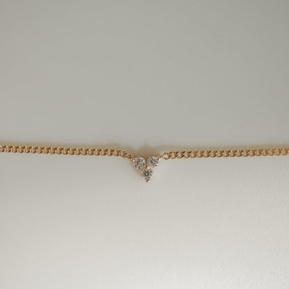 0.05 TCW Round Lab-Grown Diamond Multi Stone Necklace