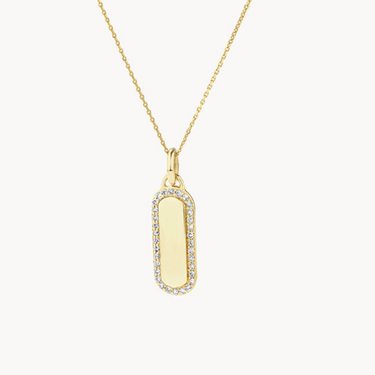 0.3 TCW Round Lab-Grown Diamond Bar Necklace