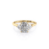 2 CT Radiant Cut Three Stone Lab-Grown Diamond Engagement Ring