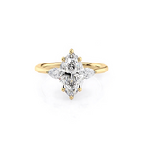 2 CT Marquise Cut Three Stone Lab-Grown Diamond Engagement Ring