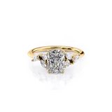 2 CT Radiant Cut Cluster Lab-Grown Diamond Engagement Ring