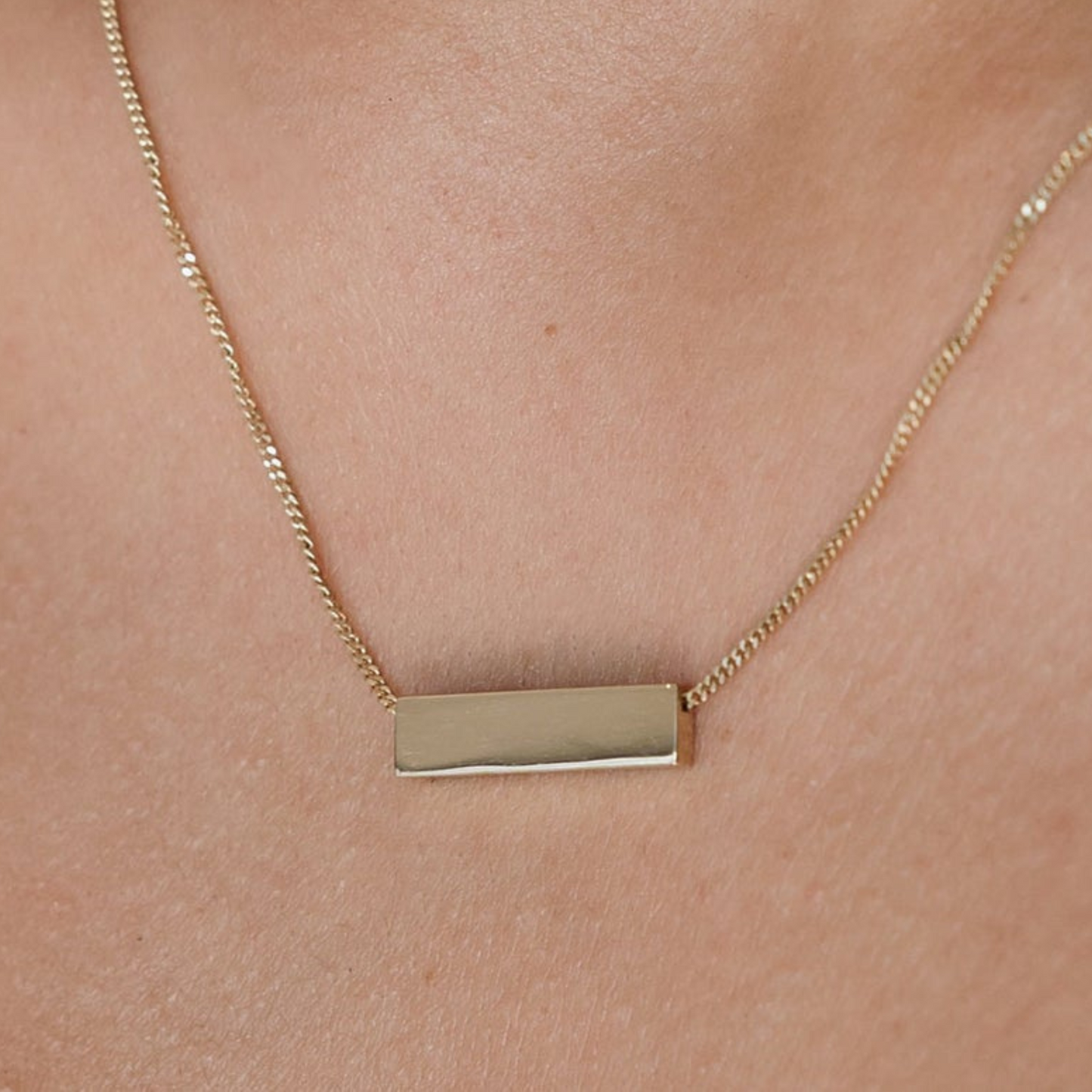 Engravable Bar Necklace