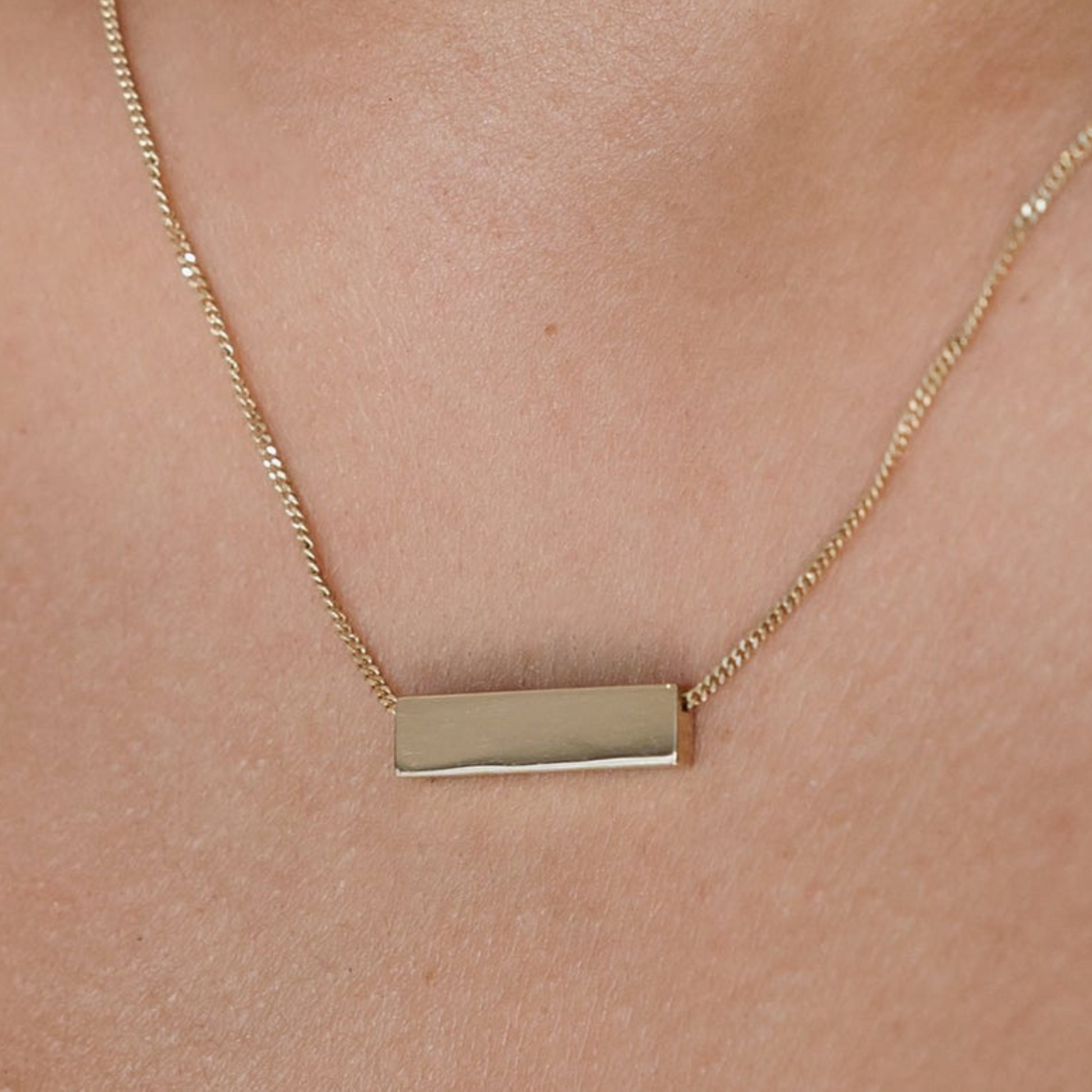 Engravable Bar Necklace