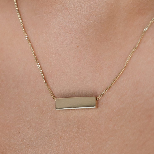 Engravable Bar Necklace