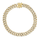 0.5 TCW Round Lab Grown Diamond Cuban Chained Bracelet