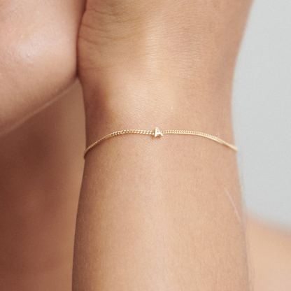 Initial Letter Chain Bracelet