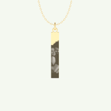 Photo Crafted Engravable Rectangle Bar Pendant Necklace