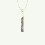 Photo Crafted Engravable Rectangle Bar Pendant Necklace