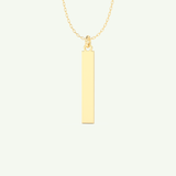 Photo Crafted Engravable Rectangle Bar Pendant Necklace
