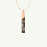 Photo Crafted Engravable Rectangle Bar Pendant Necklace