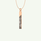 Photo Crafted Engravable Rectangle Bar Pendant Necklace