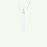 Photo Crafted Engravable Rectangle Bar Pendant Necklace