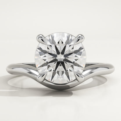Round Cut Solitaire Lab-Grown Diamond Engagement Ring