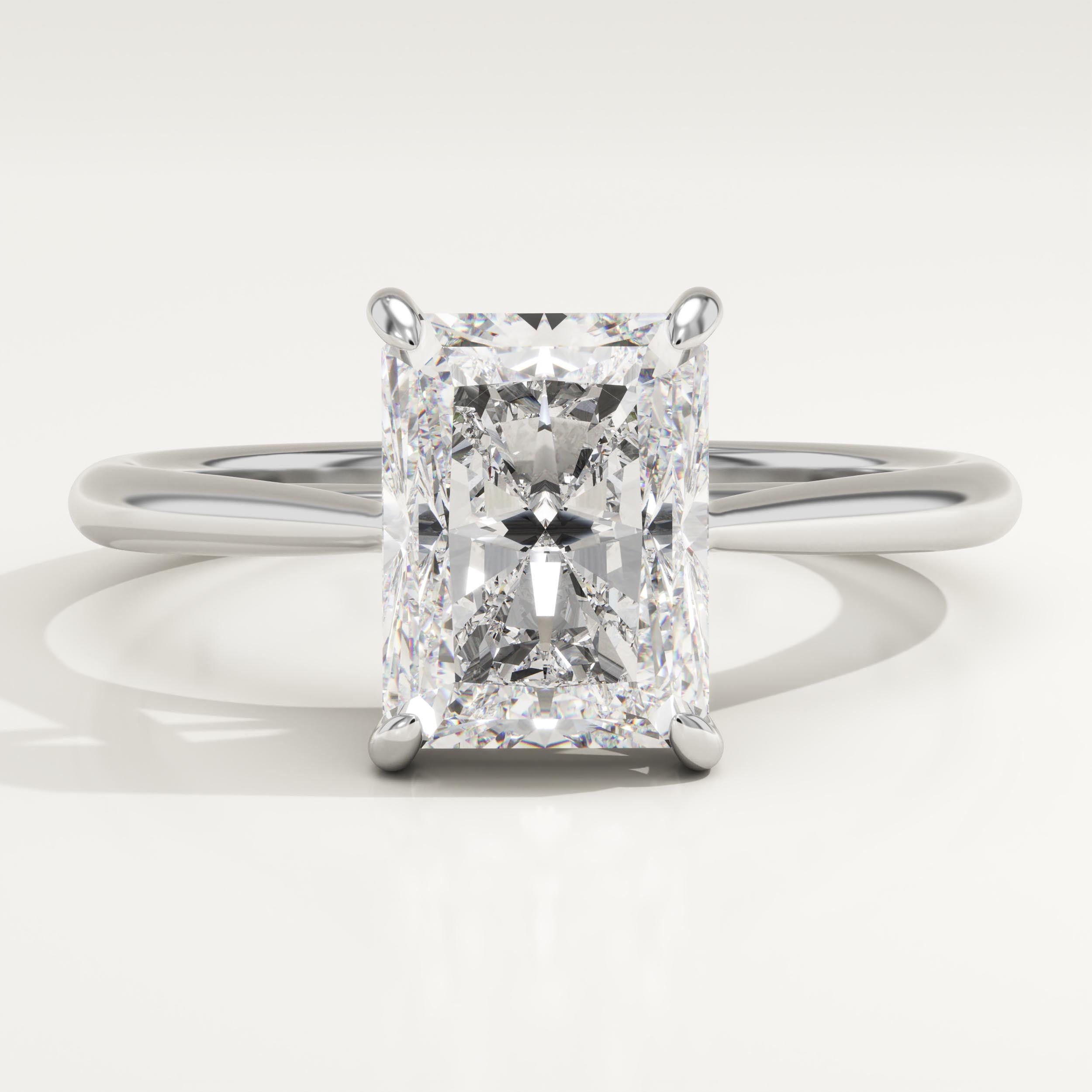 2.0 CT Radiant Cut Solitaire Lab-Grown Diamond Engagement Ring