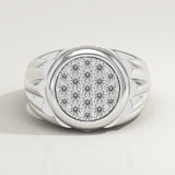 0.417 CT Round Shaped Multi Stone Lab-Grown Diamond Engagement Ring For Men