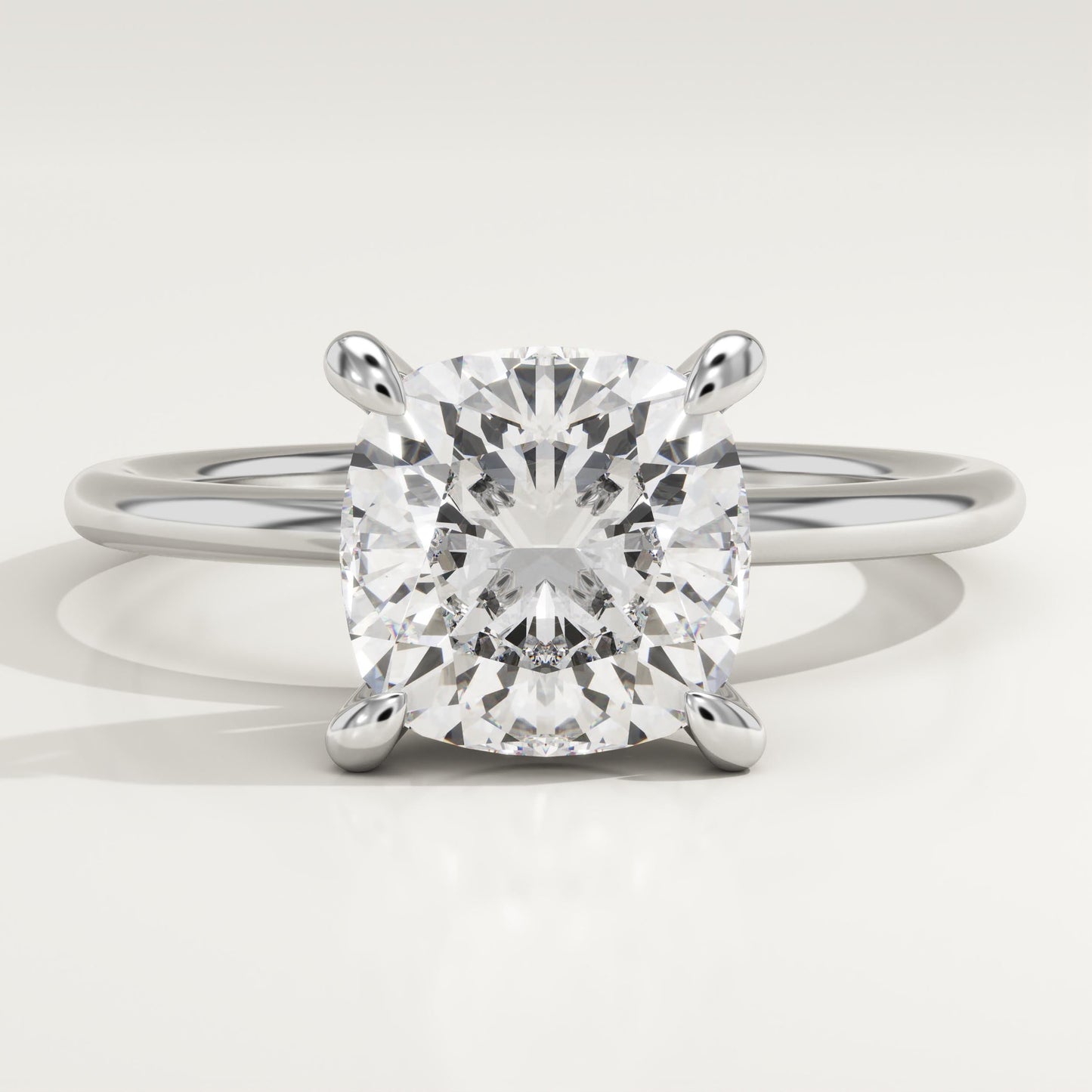 Cushion Cut Solitaire Lab-Grown Diamond Engagement Ring