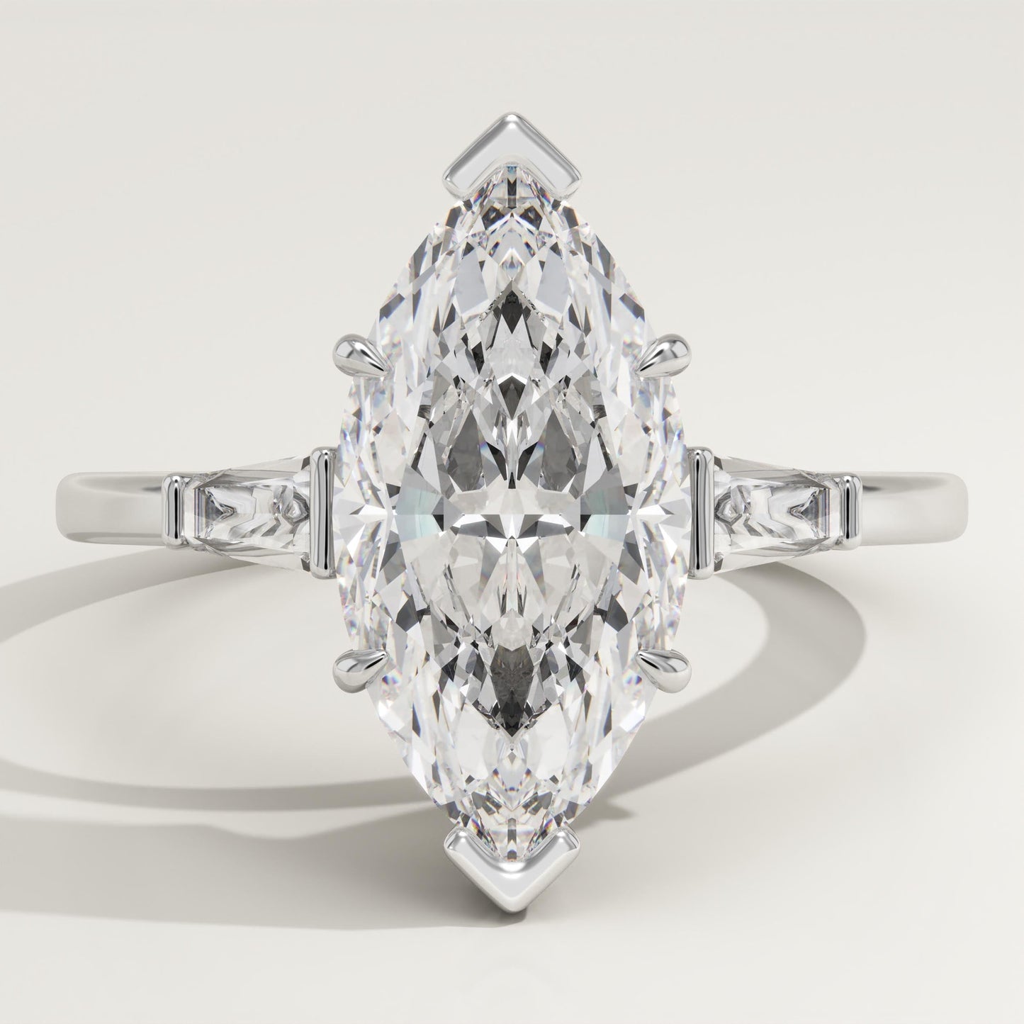 2 CT Marquise Cut Three Stone Moissanite Engagement Ring