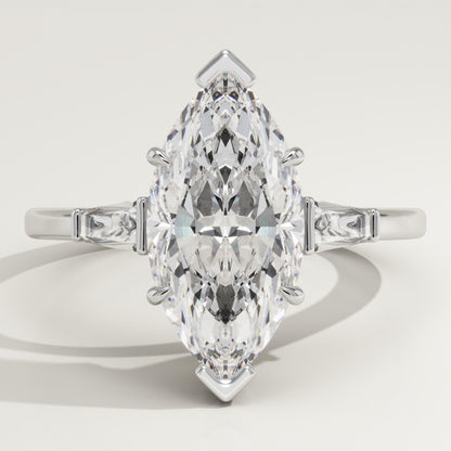 2 CT Marquise Cut Three Stone Moissanite Engagement Ring