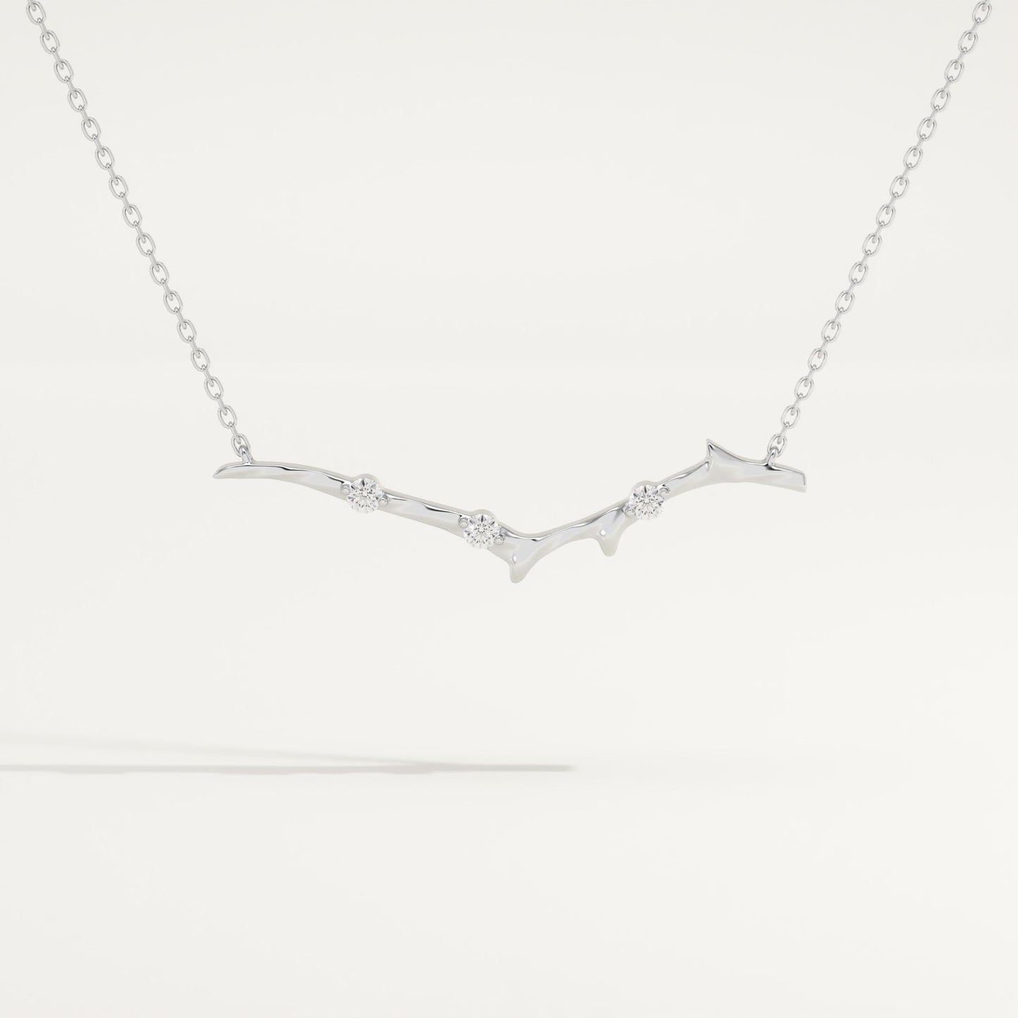 0.7 TCW Round Lab-Grown Diamond Charm Necklace