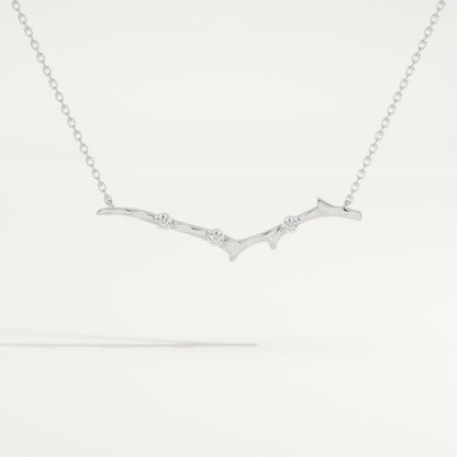 0.7 TCW Round Lab-Grown Diamond Charm Necklace